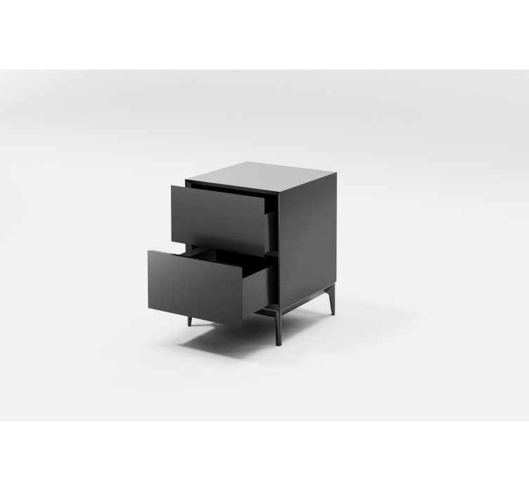 Пряма приліжкова тумба Alpha 1 Gray 2